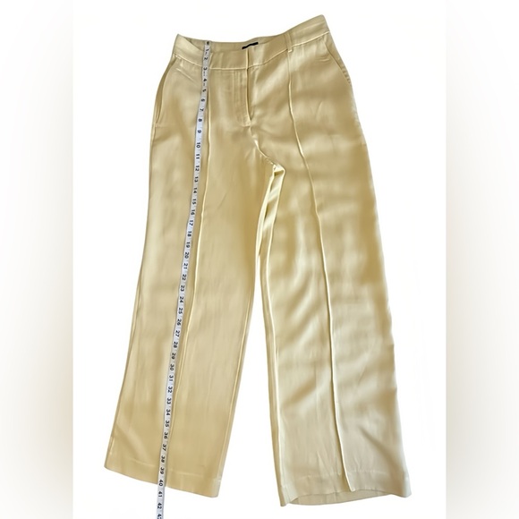 Express Pastel Yellow Linen Vest & Wide Leg Trouser Set XS Top 4S Pants - Picture 9 of 15